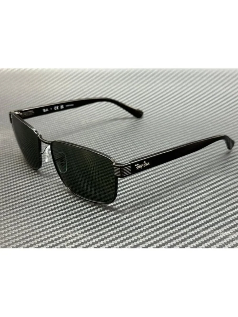 New Ray-Ban Men Black Sunglasses 59-18-145